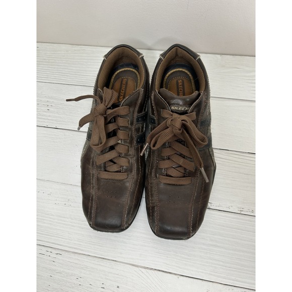 Skechers Talus Ultimatum Leather Lace up Sneakers Mens Shoes Brown US Size 8 - Picture 3 of 9